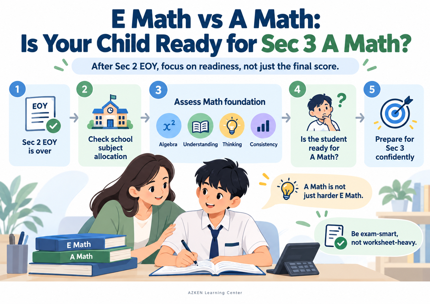 E Math vs A Math readiness guide for Sec 3 students